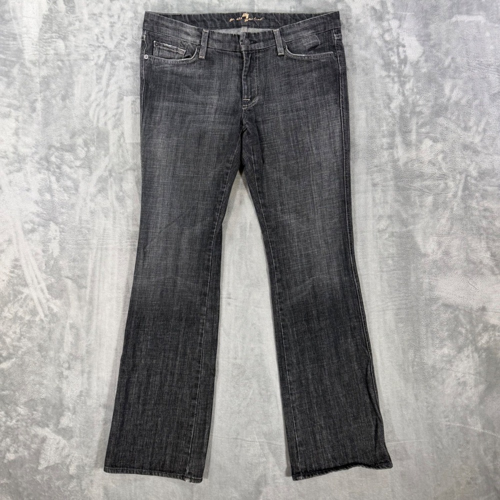 7 For All Mankind A Pocket Bootcut Jeans Women's Size 32 Faded Black
